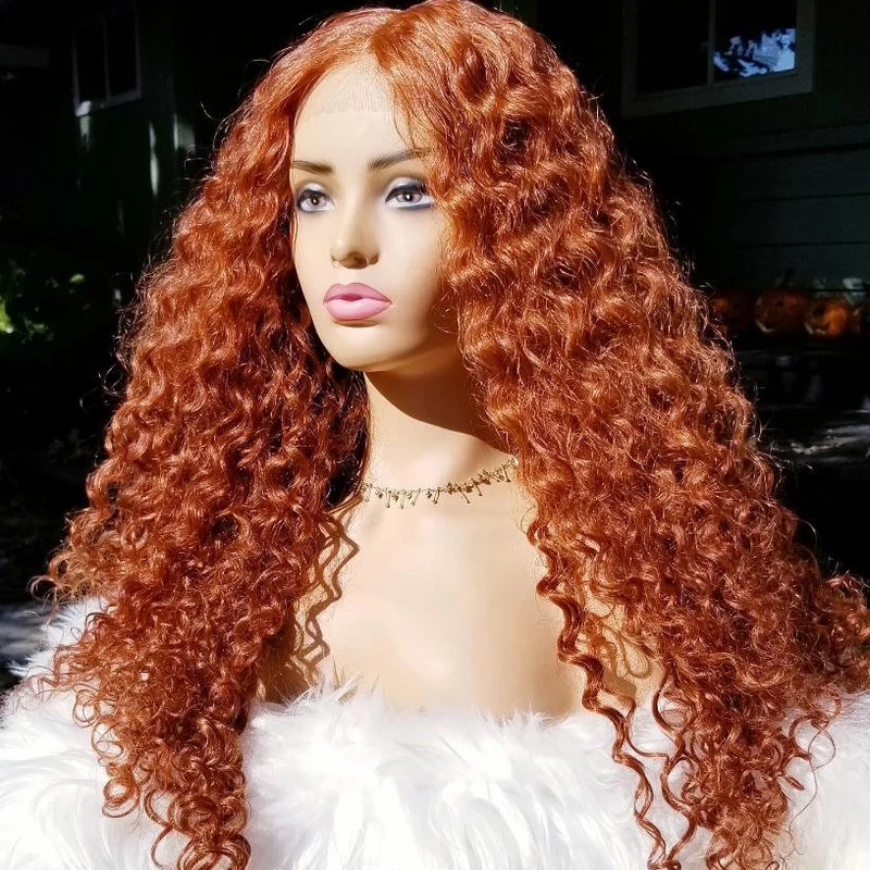 Wig bouclé ginger HD 13*4 26inch